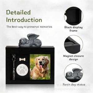 Pet <b>Urn</b> Wooden Box 23.5cm Rectangle Durable Pet Keepsake Storage for Dogs <b>Cats</b> Memorial - Product Image 2