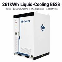 Lezet 10000 Döngülü 135kW 261kWh Lityum İyon Ticari Enerji Depolama Kabini Sıvı Soğutmalı LiFePO4 Dış Mekan IP67 ESS Teknolojisi