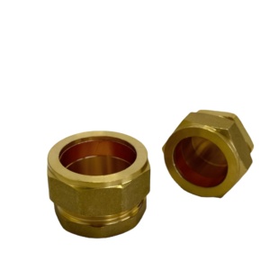 水系统用高压黄铜六角压缩28毫米35毫米42毫米管件端盖塞 - Product Image 1