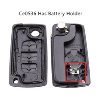 Télécommande de voiture à 3 boutons de remplacement pour Peugeot 107 207 307 407 607 208 308 408 CE0536