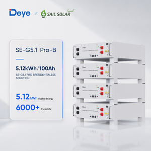 Batería de Almacenamiento Solar Doméstica de Litio Ferrofosfato de Bajo Voltaje SE-G5.1 Pro-B Deye 5.1kWh, Apilable y de Montaje en Pared - Product Image 1