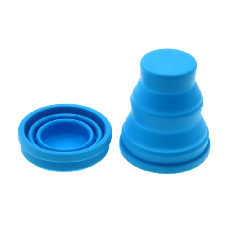 Tazza per bere acqua da caffè pieghevole in Silicone pieghevole portatile riutilizzabile per bambini di vendita calda con coperchio