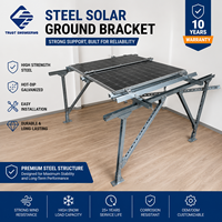 Système de montage solaire au sol en acier, structure de montage de panneaux solaires, fabricant de supports photovoltaïques OEM