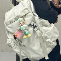 Grand sac à dos géométrique en nylon avec fermeture éclair, pour hommes et femmes, décontracté, pour les voyages, l'école, avec poches latérales, unisexe, pour tous les jours