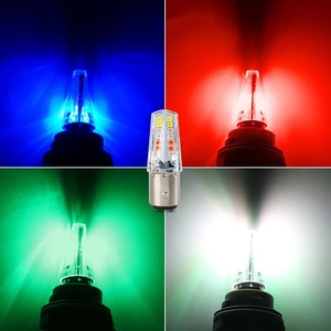 Luces de freno LED para coches y motocicletas, estroboscópicas, 1157 2835 32SMD RGB, luces traseras de color fluido. - Product Image 4