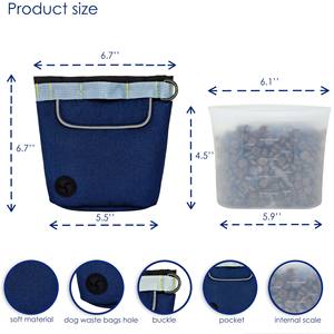 Free sample Hands Free Canvas <b>Dog</b> <b>Training</b> Treat <b>Bag</b> Automatic Close <b>Dog</b> Feeding Walking Pouch Pet <b>Training</b> Accessories - Product Image 2