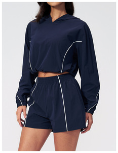 Nuevo <span class=keywords><strong>Blazer</strong></span> Corto de <span class=keywords><strong>Mujer</strong></span> con Capucha y Protección UV de Cuatro Lados, de Lana/Seda de Secado Rápido para Exteriores FWT3598 - Product Image 5