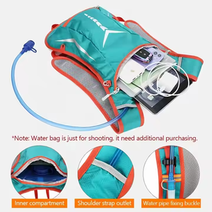 Sac de vélo de sport réfléchissant respirant léger sac à dos d'hydratation pour cyclisme en plein air avec poche pour casque - Product Image 2