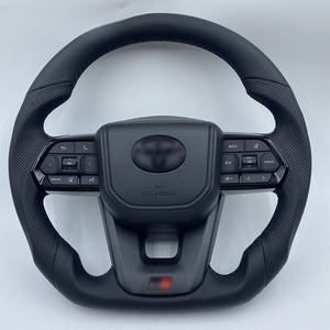 Volant rond noir personnalisé amélioré AURON pour Land Cruiser MR-TOYOYA-LC300-LC200-HZCM OEM - Product Image 2