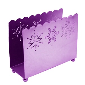 Mesa decorativa de restaurante de la mejor calidad, soporte de servilletas de Metal de Color púrpura hecho a mano, personalizada para restaurante, venta al por mayor - Product Image 1