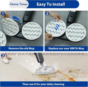 แผ่นรองเปลี่ยน 6 ชิ้น รุ่น 3897A ใช้ได้กับเครื่องทำความสะอาดพื้นแบบไอน้ำ Bissell 3897A SpinWave SmartSteam รุ่น 3712W (3 แบบขัด และ 3 แบบนุ่ม) - Product Image 4