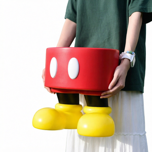 Tabouret bas créatif en résine motif dessin animé, siège pour enfants, décoration intérieure pour salon et entrée - Product Image 1
