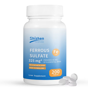 Suplemento de Sulfato Ferroso 325mg, Hierro Elemental 65mg, 200 Tabletas - Product Image 1