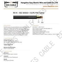 Câble EES RV-K flexible isolé XLPE, 3 conducteurs, 6, 10, 16 mm², conducteur en cuivre pour usage industriel au Qatar