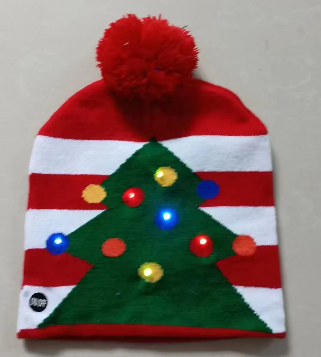 Topi Natal warna-warni dengan LED, dewasa dan anak-anak, hadiah pesta liburan