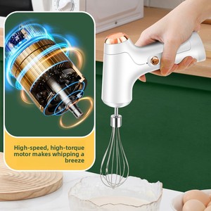 Batteur à œufs électrique sans fil portatif pour la pâtisserie domestique, pour fouetter la crème, mélanger, outil de cuisine pour la pâtisserie, fouetter les blancs d'œufs - Product Image 4