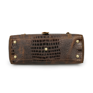 New Design <strong>Extra</strong> <strong>Large</strong> Luxury Brown Duffel Bag Crocodile Pattern Genuine Leather Carry <strong>Holdall</strong> <strong>Large</strong> Capacity Drop Shipping - Product Image 4