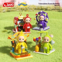 Blocs de construction en plastique, figurines Teletubbies, décorations de scène, jouet de construction unisexe, cadeau d'anniversaire