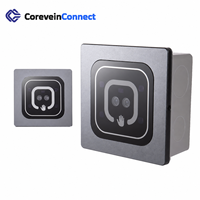Lecteur biométrique de contrôle d'accès avec scanner de veine palmaire intégré 90 mm IP65, lecteur de carte IC, Wiegand, RS485, RJ45, WiFi, Corevein Connect
