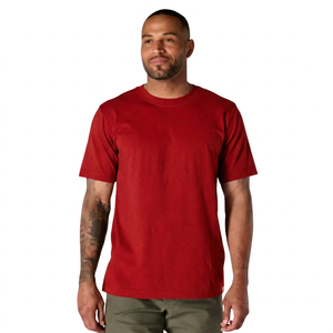 <b>Men's</b> Black Short Sleeve O-Neck <b>T</b>-<b>Shirt</b> 100% Cotton Regular Fit Casual Jersey Knitted Solid Color Blank Design - Product Image 5