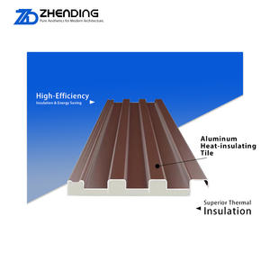 Láminas de Techo de Aluminio Modernas y Duraderas, Resistentes al Fuego y al Agua, Ecológicas, <span class=keywords><strong>para</strong></span> Casas Prefabricadas y Villas, Longitud Personalizable - Product Image 1