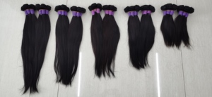 Wholesale Letsfly Straight and <b>Body</b> <b>Wave</b> Human Hair Extensions Remy Brazilian Natural Hair Bundles 20PCS/KG - Product Image 5