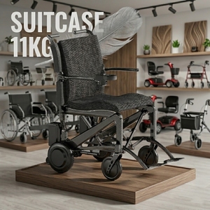 Ultra-lightweight 11KG Travel Lithium Battery All Terrain Wheel <b>Chair</b> Suitcase Carbon Fiber Electric Wheelchair For <b>Elder</b> - Product Image 1