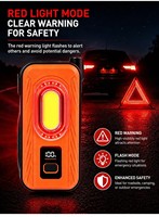 Lámpara de Trabajo Portátil de 7 Modos, Lámpara de Inspección LED con Tubo Flexible, Recargable, COB XTE, Magnética, con Indicador de Batería