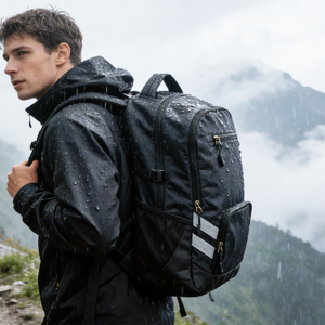 Hydration Bag 300D Snowflake Fabric Backpack with Headphone Port Waterproof Outdoor Hiking Travel Daypack - Product Image 1