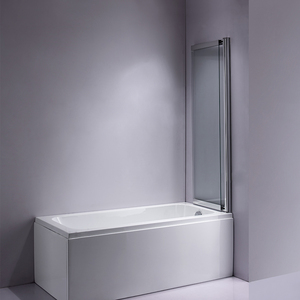 <span class=keywords><strong>Panel</strong></span> de <span class=keywords><strong>ducha</strong></span> corredizo plegable de vidrio transparente cromado para bañera - Product Image 4