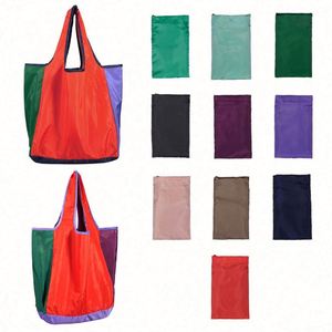 Custom Logo New Polyester Foldable Shopping Bag Eco Friendly Reusable Roll up Folding Grocery Tote Bag - Product Image 6