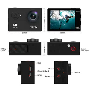 Eken — caméra d'action étanche de Sport, vidéo, casque, Original, HD 4K 30fps, WiFi 170D, enregistrement de vidéo, nouvelle collection