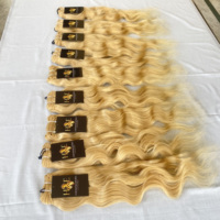 Cheveux humains vierges et bruts à cuticules alignées, de qualité supérieure, blonds 613, bouclés indiens, blonds du Temple 60, fournisseurs de cheveux