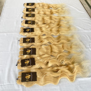 Cuticle Aligned Raw Virgin Human <b>Hair</b> Top Quality 613 Blonde <b>Hair</b> Raw <b>Curly</b> Indian Temple Blonde 60 <b>Hair</b> Suppliers - Product Image 6