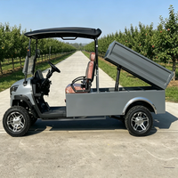 Voiture de golf électrique tout-terrain Rainbow 72V certifiée CE, freins à disque, 2 places personnalisées avec benne arrière hydraulique, autonomie 70-90 km