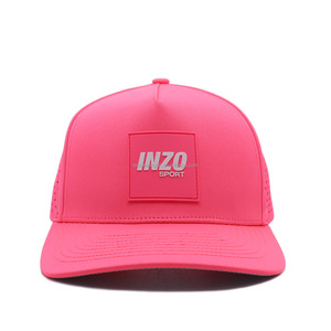 Full Customized 5 Panel Oxford Dot Hand Embroidery Rubber Logo Unisex Baseball Cap Polyester Fabric - Product Image 1