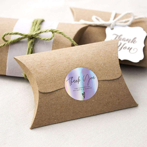 Personalisierte Runde Danke-Aufkleber auf Kraftpapier, Selbstklebend, 2 Zoll - Product Image 5
