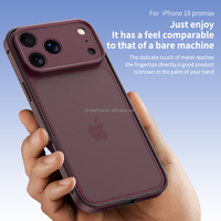 Coque de protection hybride en silicone avec protection d'appareil photo et cadre en aluminium pour iPhone 18 Pro, 17, 16, 15, 14, 13