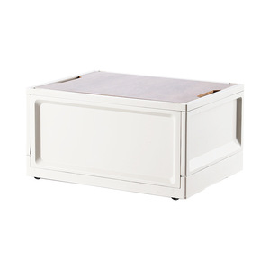 Side Open Home Daily Outdoor Multi-Functional Camping Storage Box Plastic Wooden Lid Car Folding Box