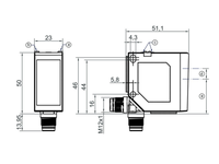 Capteur de distance laser Leuze ODS110L1.3/LTX-M12 50138066, capteur de mesure de déplacement optique IO-Link pour l'automatisation industrielle