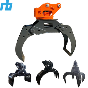 Excavateur New Rotation Orange Peel Building Triage Rotatif Grappin Démolition Sélecteur Hydraulique Fer Bois Grappin - Product Image 1