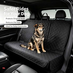 Housse de siège de voiture pour chien à fond rigide, antidérapante, imperméable, type hamac, pour protection de la banquette arrière - Product Image 6