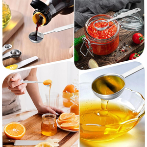 1 muỗng cà phê 5 ml 1/3 muỗng canh tùy chỉnh một muỗng đo bằng thép không gỉ cá nhân dài tay cầm kim loại chỉ đo thìa - Product Image 3
