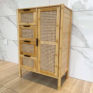 Nueva Llegada Rattan Hutch Gabinete Muebles Armarios Habitacion Dolap Meuble Salon Lager Bamboo Gabinetes Con Cuatro Cajones - Product Image 3
