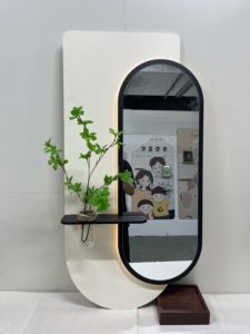 Miroirs décoratifs éclairés pleine longueur avec éclairage LED, support mural pour vase, art mural pour salle de bain et salon de coiffure - Product Image 4
