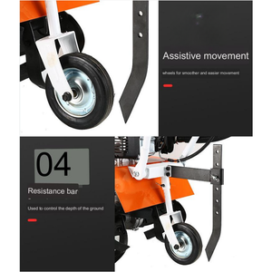 Motoculteur compact agricole, mini-rotavator, motoculteur à essence/diesel pour usage domestique, sous-soleuse, cultivateur, nouveau moteur - Product Image 5