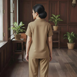 Vêtements Kurung modernes en gros, broderie modeste, fibre de polyester sans repassage, respirant, Raya 2025, stock disponible, vente en gros, mode malaisienne - Product Image 4