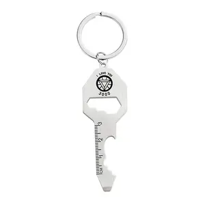 Ywganggu Gepersonaliseerde Flesopener Sleutelhanger Designer Flesopener Draagbare Roestvrijstalen Flesopener Met Logo Sleutelhanger