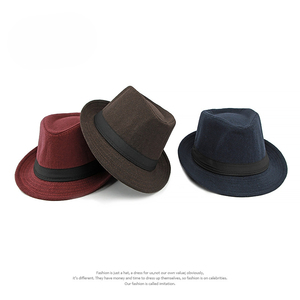 Sombrero Fedora de lana estilo británico para hombre, otoño-invierno, sencillo, para hombres de mediana edad y mayores, novedad, venta al por mayor, ideal para fiestas. - Product Image 4