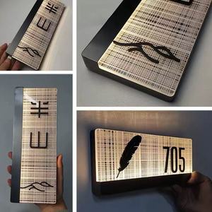 Pannello Luminoso per Porte di Hotel di Lusso, Griglia in Acrilico 3D, Personalizzazione Tridimensionale del Numero della Stanza - Product Image 5